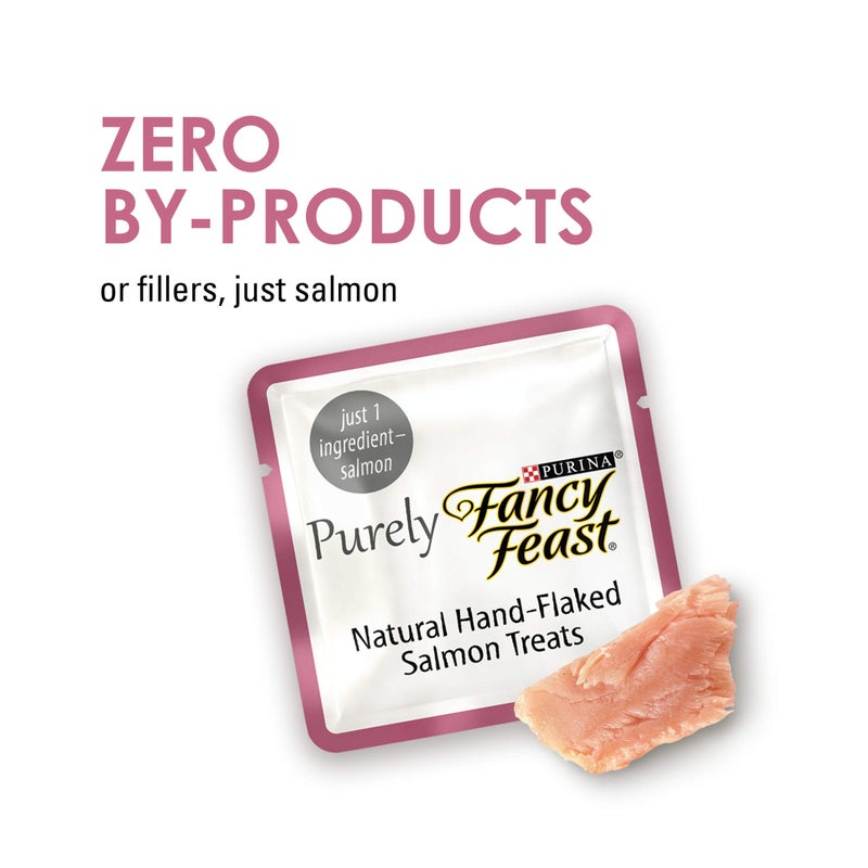 Fancy Feast Purina Fancy Feast Natural Cat Treats, Purely Natural Hand-Flaked Salmon - (Pack of 5) 10 ct. Pouches - Image 3