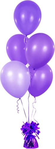 Chochkees Metallic Balloon Weights Birthday Party Favors Novelty and Gag Gifts 55 Inches 6Pack Purple - Image 5
