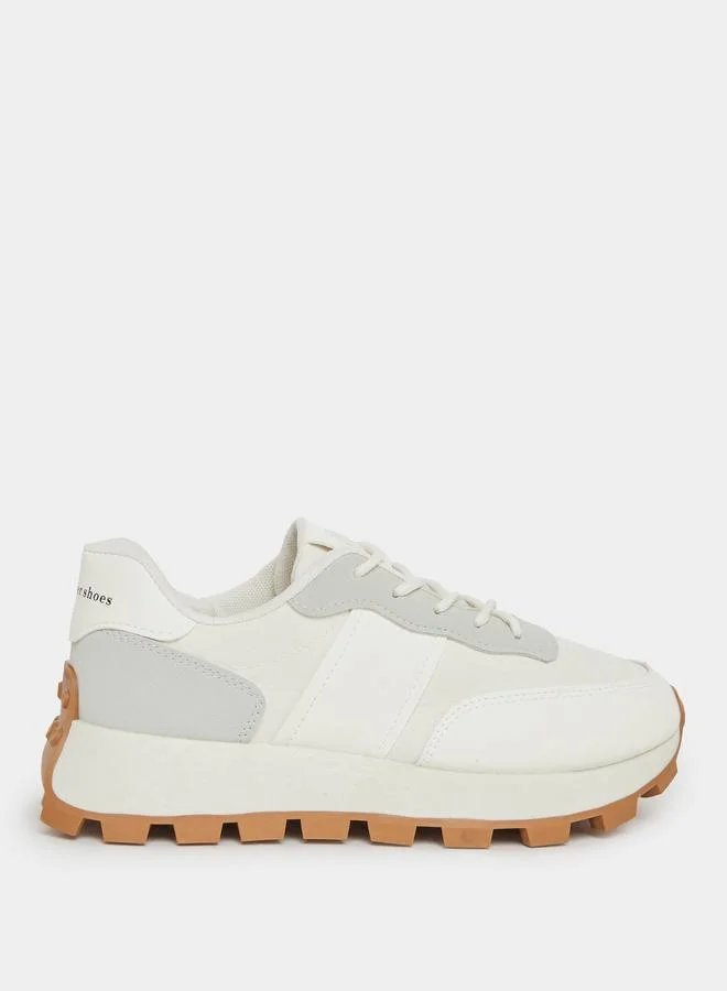 Styli Styli Classic Panelled Lace Up Sneakers