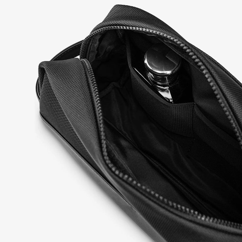 Handcuffs Toiletry Bag for Men & Women | Faux Leather | Polyester | Cosmetic Organizer | Packing Cube | Makeup Storage | Travelling Pouch (Black) - Image 3