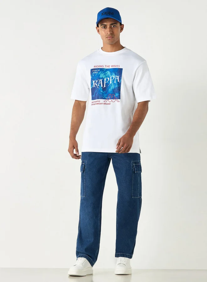 Kappa Kappa Graphic Print T-shirt with Short Sleeves