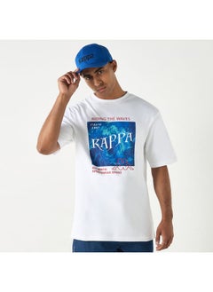 Kappa Graphic Print T-shirt with Short Sleeves