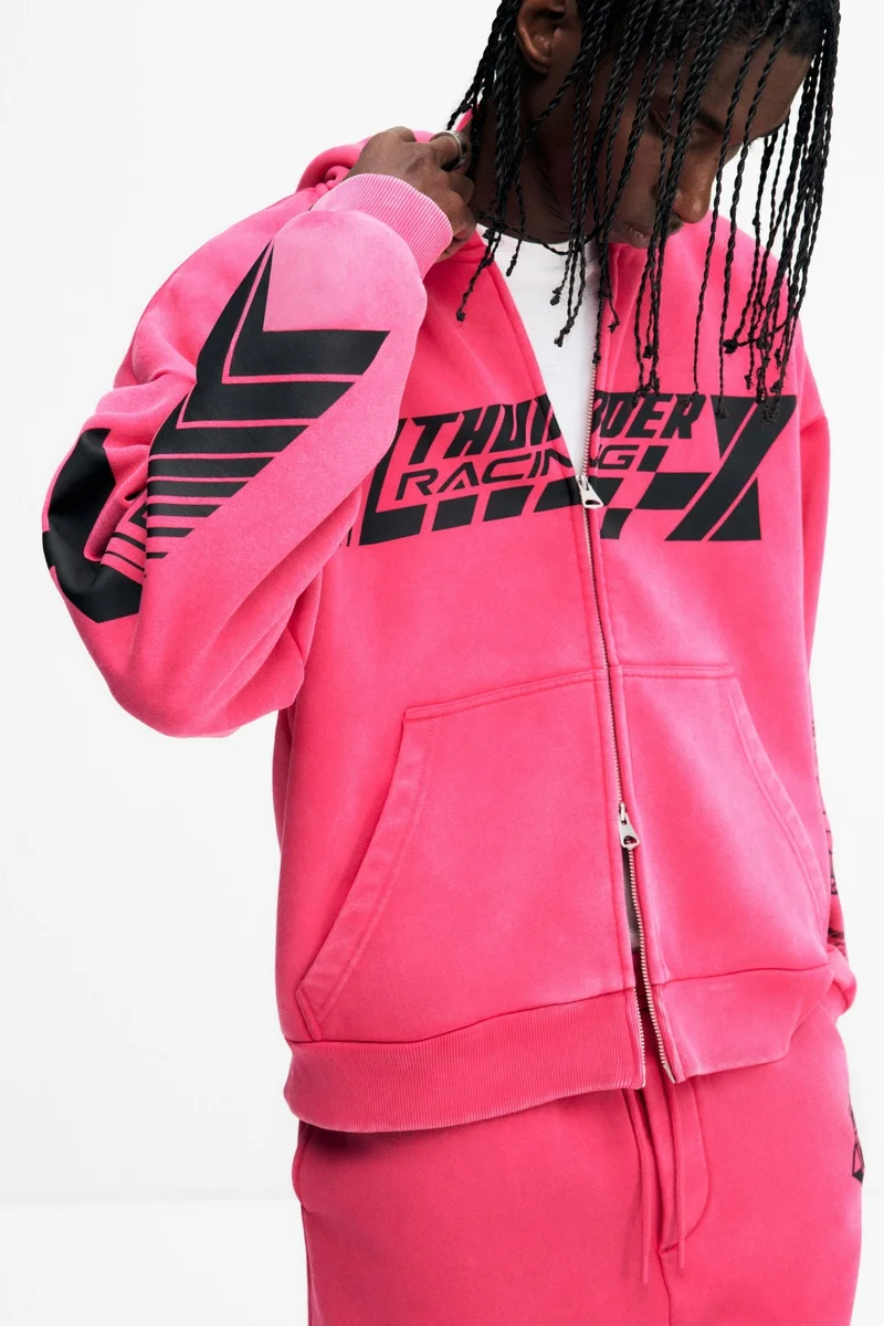H&M  Oversized Fit Zip-through hoodie for Men | Best Price UAE