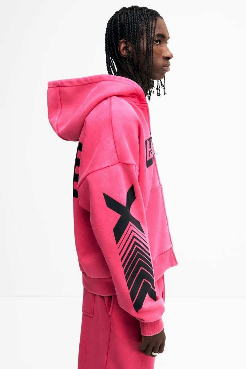 H&M  Oversized Fit Zip-through hoodie for Men | Best Price UAE