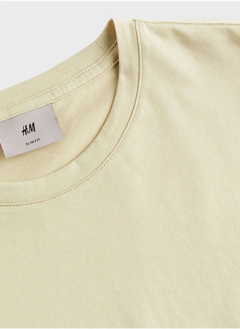 H&M Slim Fit Cotton T-Shirt