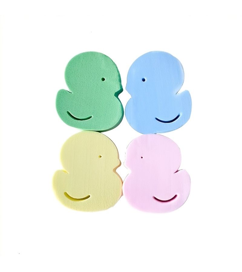 4 Pack Bath Sponges for Back Scrubbing Soft Gentle Skin Cleaner Blue Green Yellow Pink - Image 5