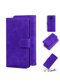 HuHa Case Cover For For Infinix Zero 8 X687 Skin Feel Pure Color Flip Leather Phone Case(Purple) 