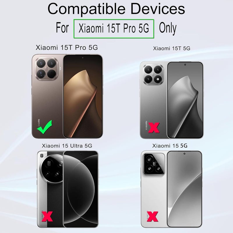 Ibywind for Xiaomi 15T Pro 5G Screen Protector,2-Pack,9H Hardness Tempered Glass with Camera Lens Protector,Easy Installation Tool,Bubble-Free,Fingerprint Unlock,Anti-Shatter,Anti-Scratch - Image 2