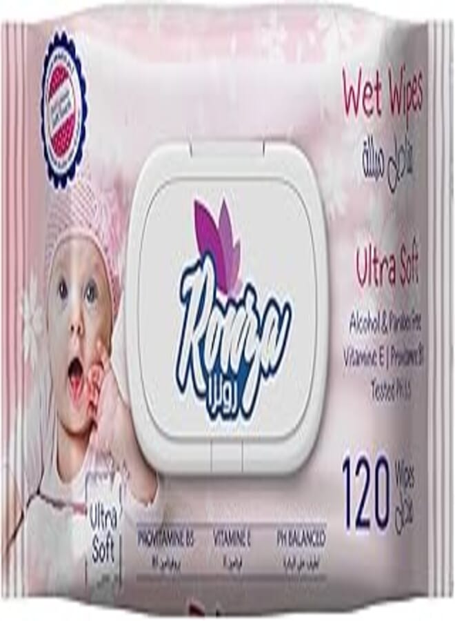 Ronza Wet Wipes- Vitamin E - 120 pieces