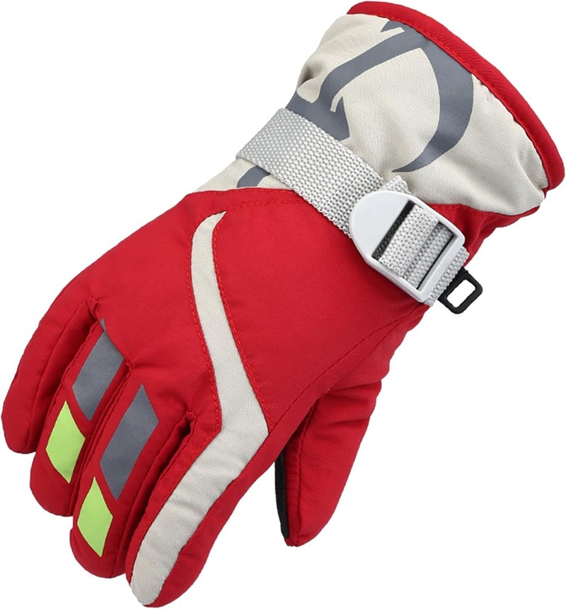 IZUS Kids Cold-Weather Ski-Gloves Winter-Warm Windproof Snow-Gloves Snowboarding Sledding Cycling Toddler 3-6T Boy-Girl - Image 3