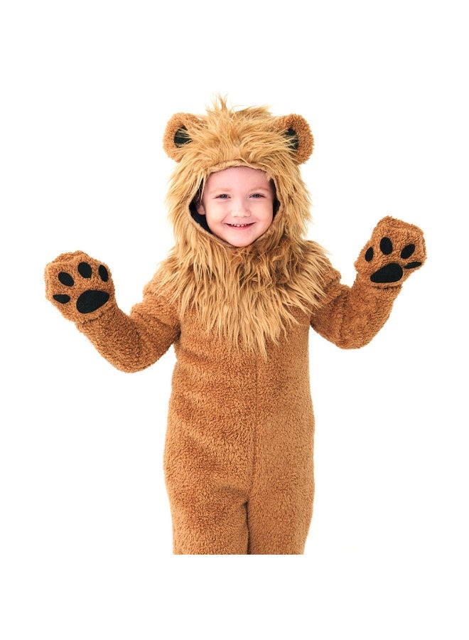 NIBEMINENT Kids Lion Costume Toddler Animal Jumpsuit Cosplay Halloween Dress up Outfit - Image 1