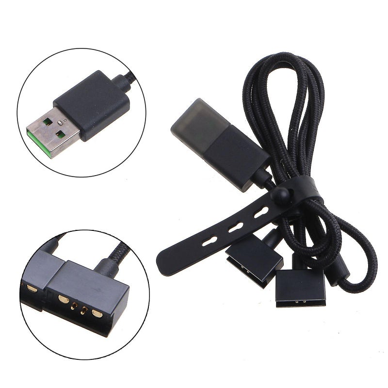 60cm Usb Charging Cable Nylon Braid Smart Glasses Line Replacement Wire For Razer Anzu Smart Glasses Replacement Part Repair Accessory - Image 2