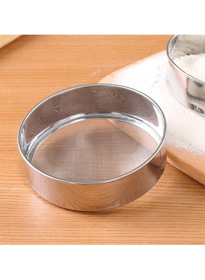 BLACKSTONE 16cm Stainless Steel 304 Fine Mesh Flour Sifter Round Baking Sieve Tool for Icing Sugar Cocoa Powder Strainer and Easy Clean Kitchen Preparation - Image 5