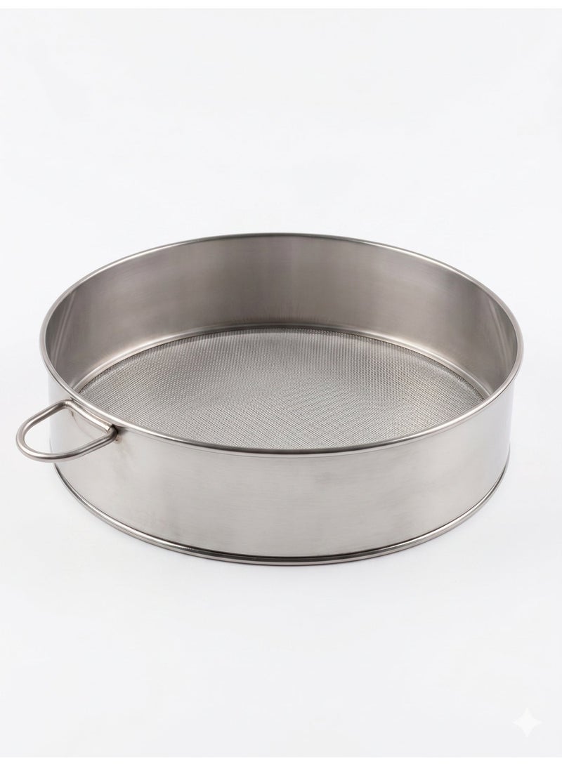 BLACKSTONE 16cm Stainless Steel 304 Fine Mesh Flour Sifter Round Baking Sieve Tool for Icing Sugar Cocoa Powder Strainer and Easy Clean Kitchen Preparation - Image 1