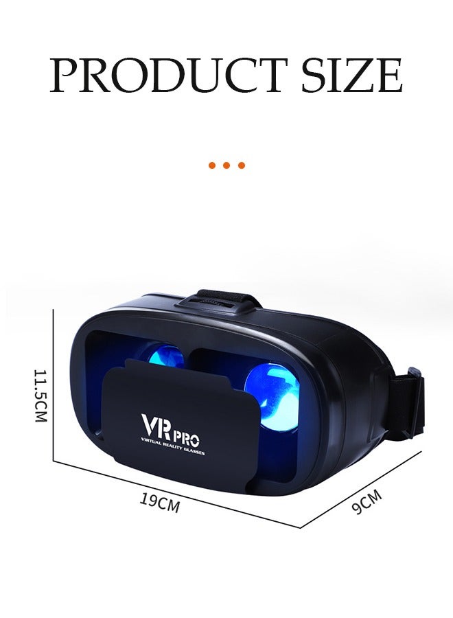 DUNISO VR Headset，Virtual Reality Glasses for iOS Android Phone New Goggles for 3D Movies VR Games Compatible 5-7inch，Soft & Comfortable Adjustable Distance，Black - Image 2