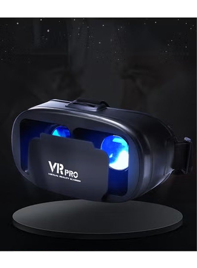 DUNISO VR Headset，Virtual Reality Glasses for iOS Android Phone New Goggles for 3D Movies VR Games Compatible 5-7inch，Soft & Comfortable Adjustable Distance，Black - Image 1