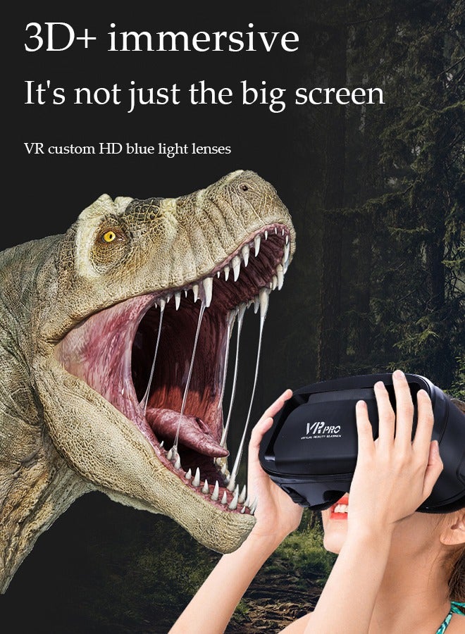 DUNISO VR Headset，Virtual Reality Glasses for iOS Android Phone New Goggles for 3D Movies VR Games Compatible 5-7inch，Soft & Comfortable Adjustable Distance，Black - Image 4