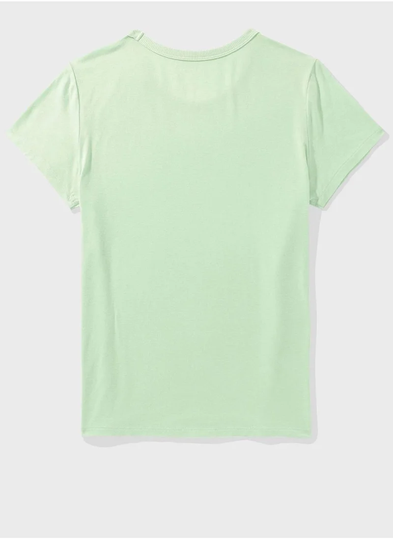 امريكان ايجل Crew Neck Half Sleeve Top