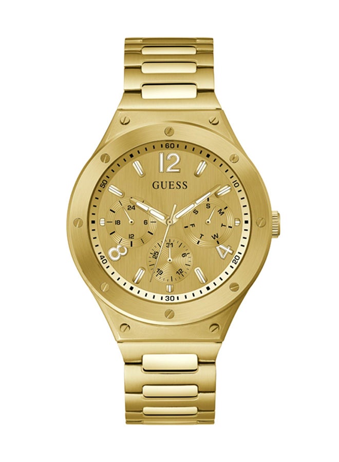 GUESS ساعة جيس للرجال 44 ملم سكوب شامبانيا ستانلس ستيل انالوج بعقارب - GW0454G2 - Image 1