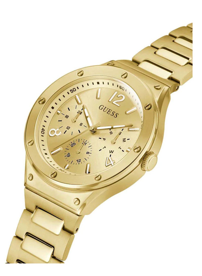 GUESS ساعة جيس للرجال 44 ملم سكوب شامبانيا ستانلس ستيل انالوج بعقارب - GW0454G2 - Image 2