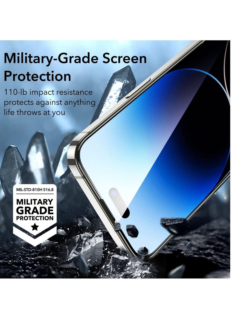 BORTONY iPhone 14 Pro Max (Pack of 2) 9H Hardness Tempered Glass Screen Protector Bubble Free Ultra HD Case Friendly Full Coverage For Apple iPhone 14 Pro Max 6.7" - Image 5