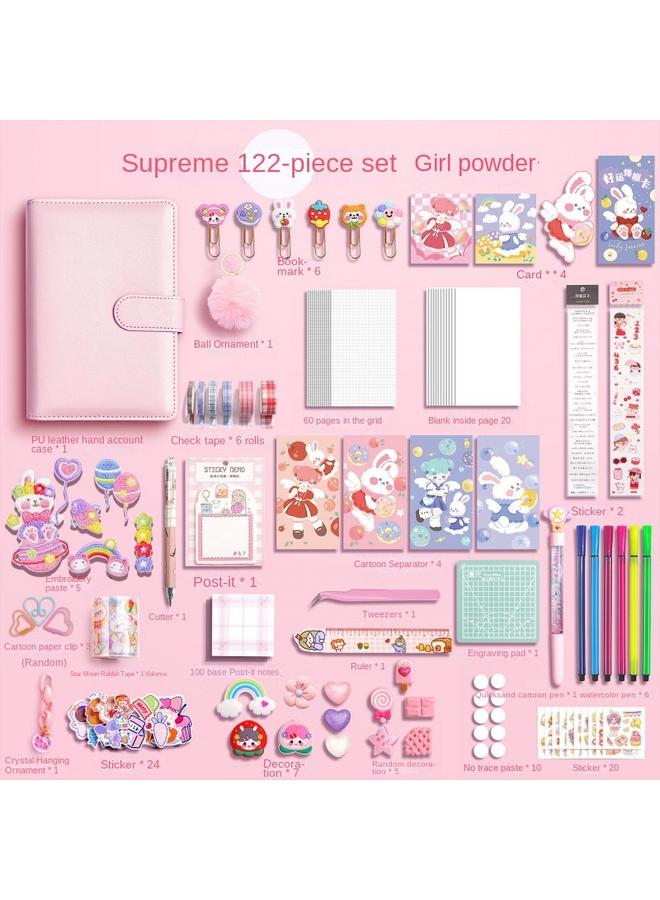 Bluejw Hand Account Gift Box Internet Celebrity Account Book Loose-leaf Removable Cute Girl Pink Large Large Capacity Suit Girl's Hair - Image 1