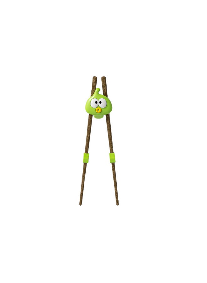 Children's Chopsticks Baby Training Chopsticks Practice Learning Tiger Mouth Chopsticks Tableware Wooden Non-slip Special 26-year-old Children's Chopsticks-Color:Off-white-big Eye Accessories (no Wood) - Image 5