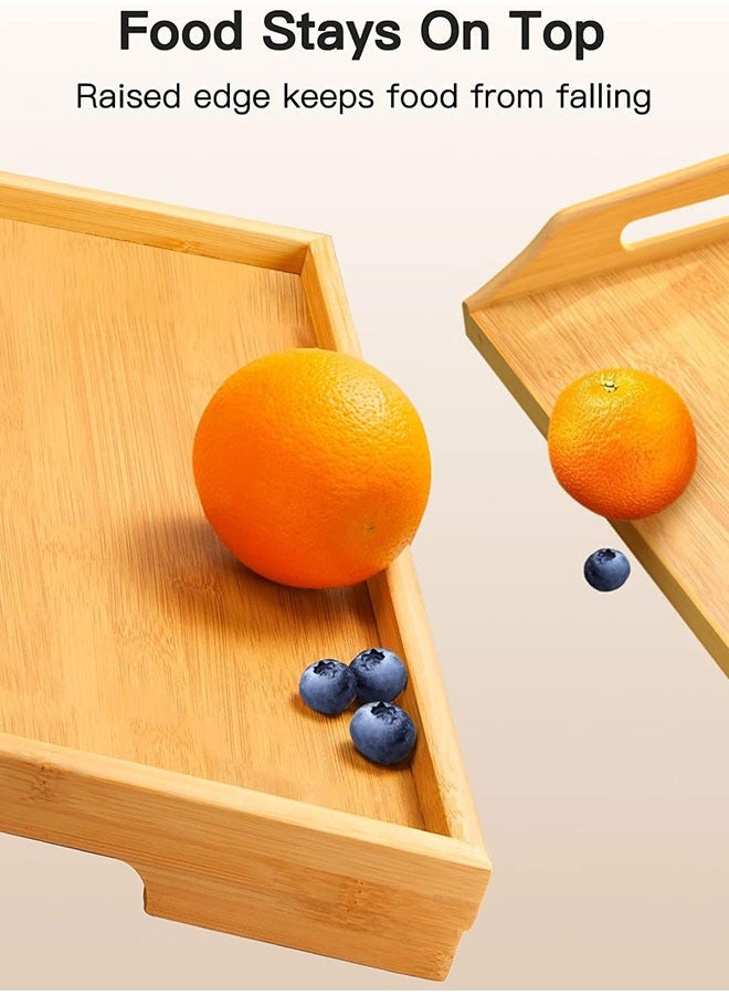 Bed Table Tray with Folding Legs,Breakfast Tray Bamboo Bed Tray for Sofa,Bed,Eating,Snacking and Working - Image 5