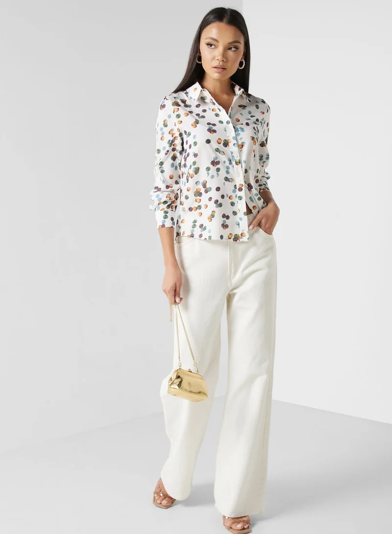 ELLA Printed Button Down Shirt