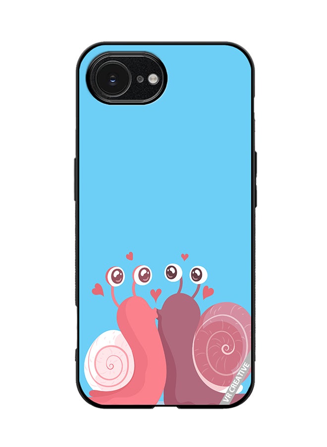 Protective Case Cover For Apple iPhone 16e Love Snail Design Multicolour