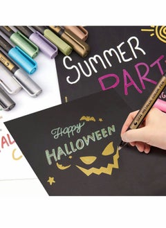Y&D Marker Pens, Set of 10 Colors Paint Markers for Black Paper, Rock Painting, Scrapbooking Crafts, Card Making, Ceramics, DIY Photo Album, Ceramic, Glass and More  - Image 3