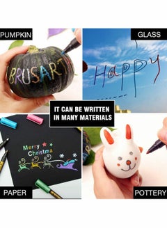 Y&D Marker Pens, Set of 10 Colors Paint Markers for Black Paper, Rock Painting, Scrapbooking Crafts, Card Making, Ceramics, DIY Photo Album, Ceramic, Glass and More  - Image 4