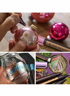 Y&D Marker Pens, Set of 10 Colors Paint Markers for Black Paper, Rock Painting, Scrapbooking Crafts, Card Making, Ceramics, DIY Photo Album, Ceramic, Glass and More  - Image 5