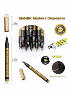 Y&D Marker Pens, Set of 10 Colors Paint Markers for Black Paper, Rock Painting, Scrapbooking Crafts, Card Making, Ceramics, DIY Photo Album, Ceramic, Glass and More  - Image 2