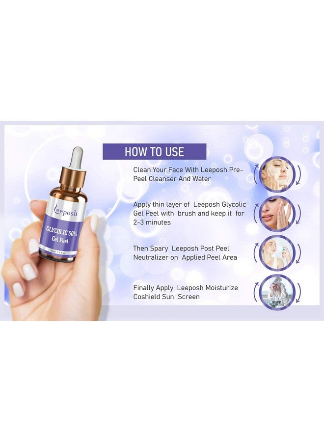 ليبوش مجموعة مصل تقشير حمض الجليكوليك بنسبة 50% لتفتيح البشرة | مقشر AHA لتفتيح البشرة وإشراقها 130 مل - Image 5