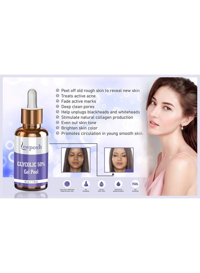 ليبوش مجموعة مصل تقشير حمض الجليكوليك بنسبة 50% لتفتيح البشرة | مقشر AHA لتفتيح البشرة وإشراقها 130 مل - Image 3