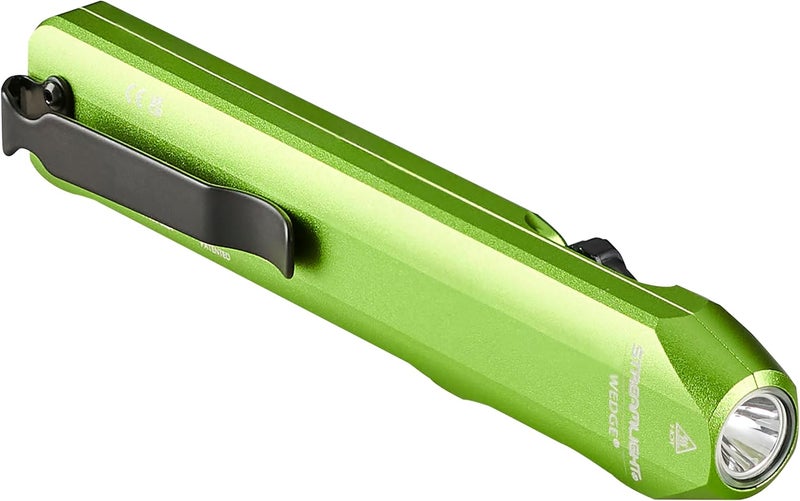 Streamlight 88821 Wedge 1,000-Lumen Max 300-Lumen Standard 1,200-Candela Flat Everyday Carry Flashlight, Includes USB-C Cable and Lanyard, Lime Green - Image 1