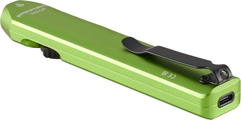 Streamlight 88821 Wedge 1,000-Lumen Max 300-Lumen Standard 1,200-Candela Flat Everyday Carry Flashlight, Includes USB-C Cable and Lanyard, Lime Green - Image 5