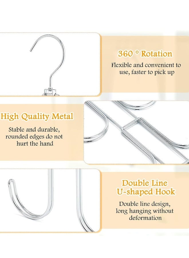 360° Rotated Bag Rack, 2-pack Bag Storage Pocket for Wardrobe, Metal Bag Holder, Storage Hook, Portable Bag Holder for Hanging Purse, Bag, Scarf, Tie, Belt, Hat, Accessories  - Image 3