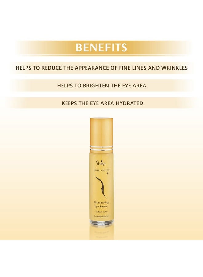 SHIRA Shir-Gold Illuminating Eye Serum HelpsTo Reduce Fine lines and Dark area around EyesHydrates Eye AreaSuits All Skin Types (10 ML) - Image 4