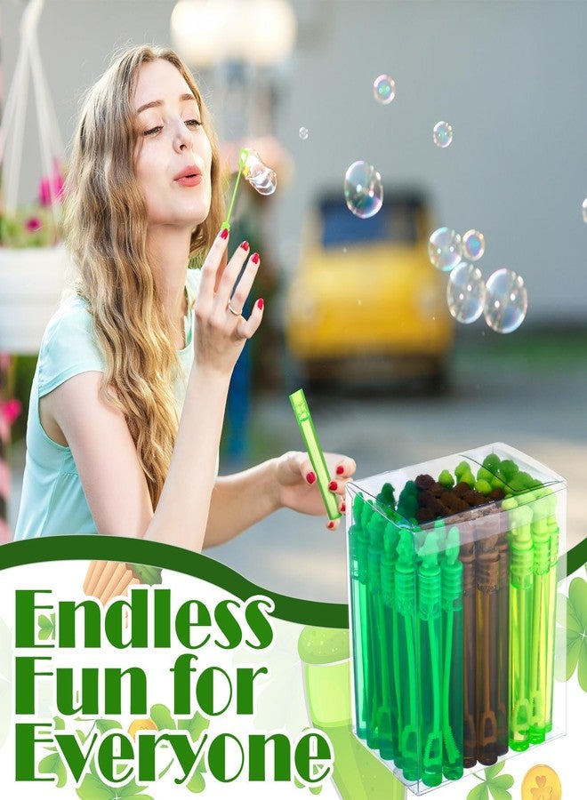 Jenaai 48 Pcs St. Patrick's Day Bubble Wands Mini Bubble Wands for Saint Paddy Party Favors Irish Green Gifts for St. Patrick's Day Party Bag Stuffers Goodie Bag Filler Prizes(Multicolor) - Image 4