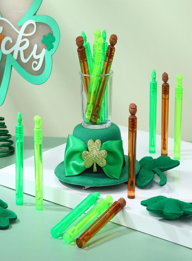 Jenaai 48 Pcs St. Patrick's Day Bubble Wands Mini Bubble Wands for Saint Paddy Party Favors Irish Green Gifts for St. Patrick's Day Party Bag Stuffers Goodie Bag Filler Prizes(Multicolor) - Image 2