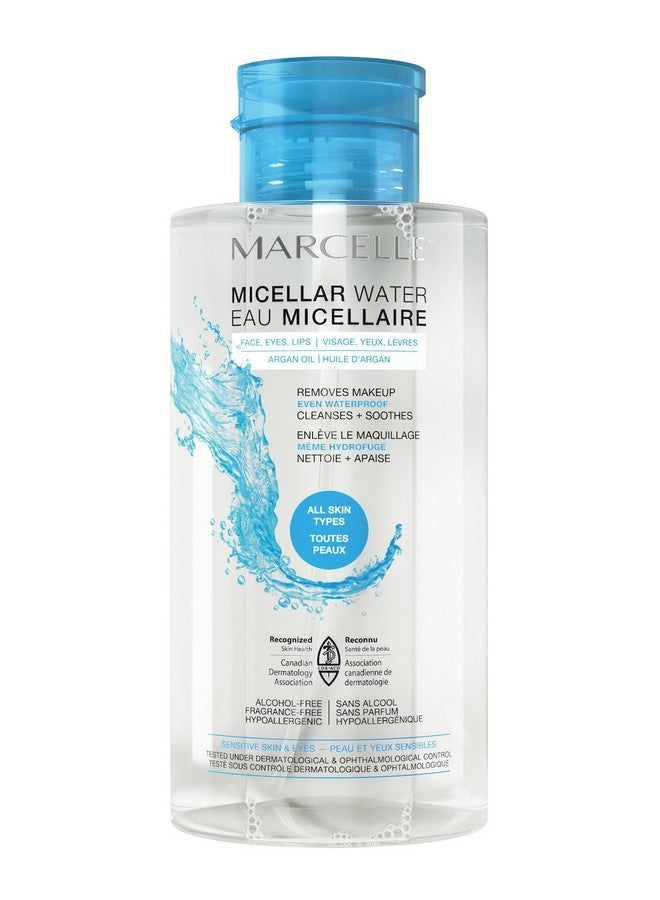 Marcelle Micellar Water Dry Skin Makeup Remover Hyaluronic Acid Sensitive Skin And Eyes Oilfree Alcoholfree Fragrancefree Hypoallergenic Crueltyfree 13.5 Fl. Oz. - Image 1