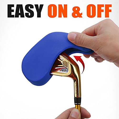 PGM Golf Club Covers, 10pcs Protective Washable Golf Iron Head Covers Set with Number Opening, Easy On and Off, Fits Right Handed Brands - Image 3