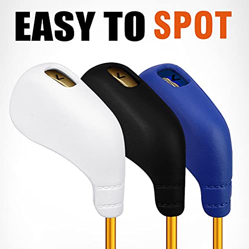 PGM Golf Club Covers, 10pcs Protective Washable Golf Iron Head Covers Set with Number Opening, Easy On and Off, Fits Right Handed Brands - Image 5