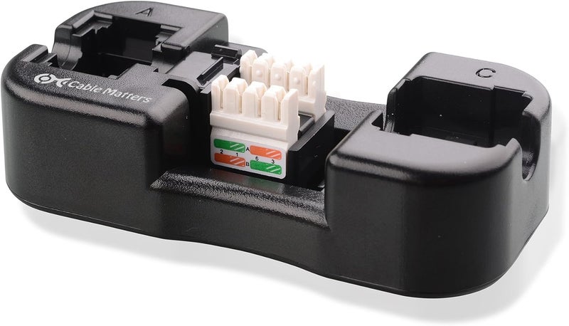 CableMatters Keystone Jack Punch Down Tool Stand - Stable Base for RJ45 & RJ11 Termination, Compatible with 90 & 180 Degree Jacks, Secure & Safe Punching with 110, Krone, or 66 Tools - Image 4
