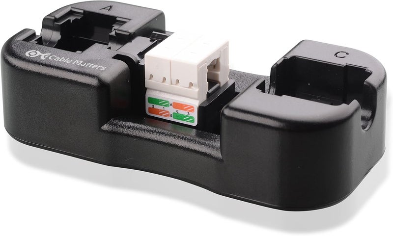 CableMatters Keystone Jack Punch Down Tool Stand - Stable Base for RJ45 & RJ11 Termination, Compatible with 90 & 180 Degree Jacks, Secure & Safe Punching with 110, Krone, or 66 Tools - Image 5