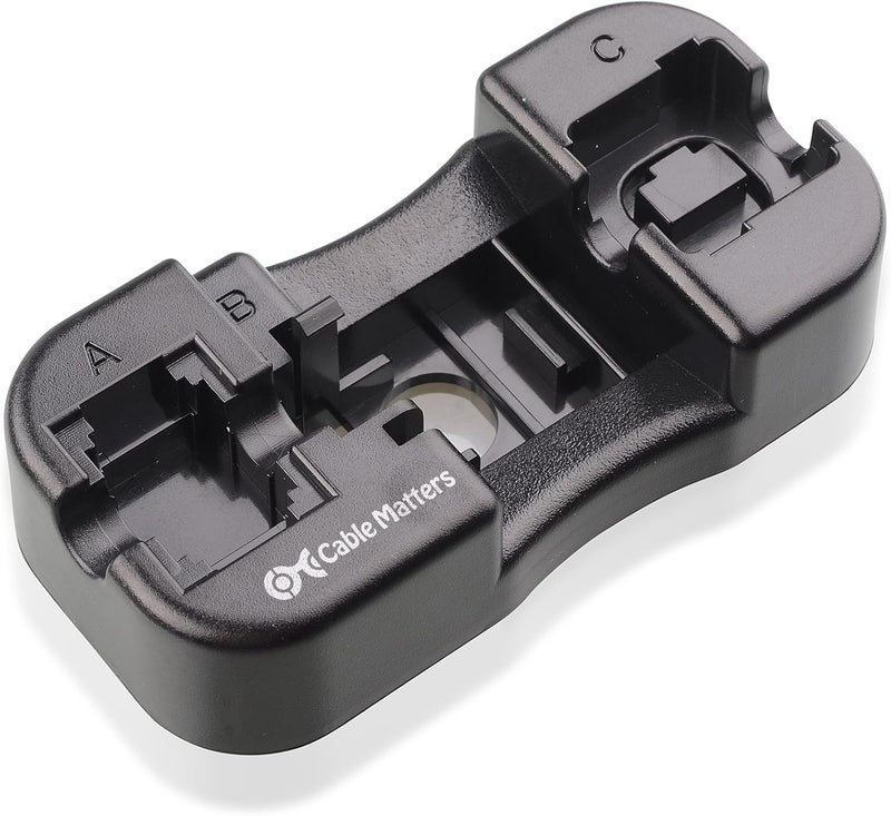 CableMatters Keystone Jack Punch Down Tool Stand - Stable Base for RJ45 & RJ11 Termination, Compatible with 90 & 180 Degree Jacks, Secure & Safe Punching with 110, Krone, or 66 Tools - Image 2