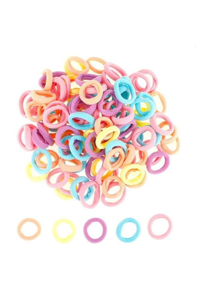Sky Shine 100 Pcs 1-Inch Vibrant Mix Color Thick Hair Elastics for Women & Girls | Soft, Gentle & Durable Stretchy Rubber Bands for Ponytails, Buns, Braids & Updos | No-Damage Hair Ties for Long, Curly, Fine & Thick Hair | Daily Styling Hair Accessories