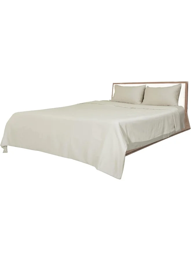 Hotel Linen Klub Hotel Linen Klub Single Duvet Cover - 1 Piece, Size 165 x 225 cm, Made from Luxurious 100% Cotton with 250 Thread Count for Exceptional Softness and Comfort, Cool and Breathable Fabric, Stone